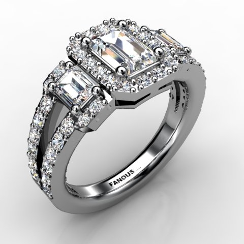 18k White Gold Engagement Ring 1.088ct - 1001947-18kw